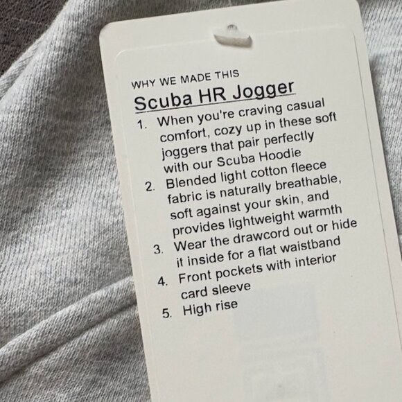 Scuba HR Jogger Size 6 NWT Heathered Core Ultra Light Grey - Picture 4 of 4